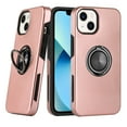 thumbnail image 1 of iPhone 14 Phone Case, 100% Fit Dual Layer Durable Kickstand Magnet Ring Shock Resistant for iPhone 14 Phone Case Rose Gold, 1 of 1