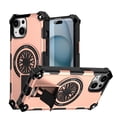 thumbnail image 1 of for iPhone 14 Phone Case, [Built-in Strong Magnet] [Built-in Invisible Stand] [Heavy Duty Drop Protection] Shockproof Rugged Protective Magnetic Cover, for iPhone 14, Rosegold, 1 of 7