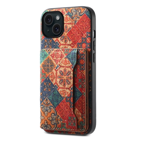 for iPhone 14 Phone Case, Flowers Designed PU Leather Wallet Card Case Credit Card Slot Holder Lightweight Protective Case with Kickstand Shockproof Rugged Phone Case,Winter