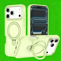 For iPhone 14 Phone Case,Heavy Duty Shockproof Anti-fall Drop Protection,With Invisible Ring Kickstand,Compatible with Mag-Safe,Anti-scratch Rugged Durable Phone Case Cover,Lightgreen