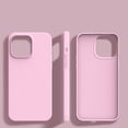 thumbnail image 1 of for iPhone 14 Phone Case Liquid Silicone,Minimalist Thin Slim Soft Rubber Gel TPU Plain Simple Cover for Women Girl Cute, Matte Solid Color Shockproof Cover For iPhone 14,Pink, 1 of 9