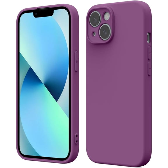 for iPhone 14 Phone case, Advanced Silicone Phone case, Full Body Anti-Shock Protection, wear-Resistant and Anti-Scratch, a Variety of Fashionable Colors - Purple