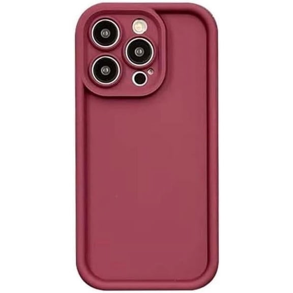 for iPhone 14 Phone case, Raised Edge Design, Double Protection for The Camera, Non-Slip, Shockproof, Dirt-Resistant, a Variety of Colors for Boys, Girls Phone case Trend Single - Jujube Red