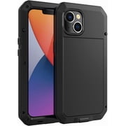 For iPhone 14 Plus Case,360 Full Body Protective Heavy Duty Shockproof Tough Armour Aluminum Alloy Metal Case with Silicone Built-in Screen Protector for Apple iPhone 14 Plus 6.7"