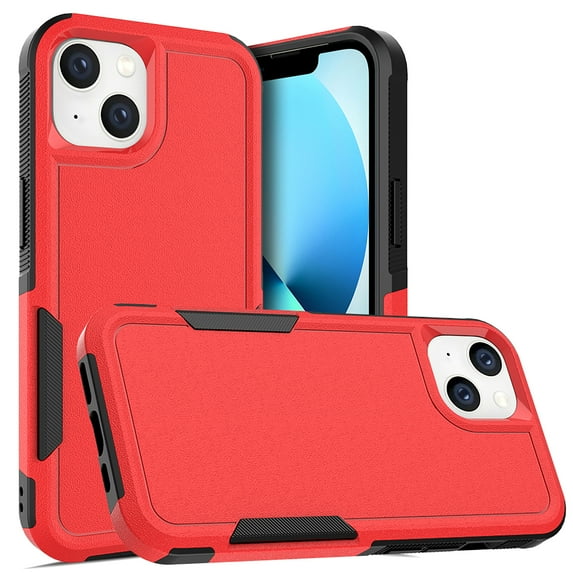 iPhone 14 Plus Case, Allytech Military Grade Protective Anit-Scratch Shockproof Drop Proof Bumper Defender Back Cover Case for Apple iPhone 14 Plus 6.7" - Red