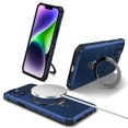 thumbnail image 1 of for iPhone 14 Plus Case [Compatible with MagSafe] [Military-Grade Protection], Shockproof Protective Slim Invisible Kickstand Car Mount Magnetic Armor Cover For iPhone 14 Plus, Royalblue, 1 of 10