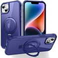 thumbnail image 1 of for iPhone 14 Plus Case with Invisible  Ring Stand Translucent iPhone 14 Plus Phone Case 6.7" [Compatible with MagSafe][-Grade Drop Protection][Great Grip Feeling], Klein Blue, 1 of 14