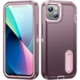 thumbnail image 1 of for iPhone 14 Plus Case Kickstand Durable 3-Layer Military Grade Protective Cover Hybrid Silicone Heavy Duty Rugged Shockproof Screen Lip Raised Protection for iPhone 14 Plus Case,
Purple+Pink, 1 of 8