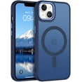 thumbnail image 1 of for iPhone 14 Plus Case Magnetic[Compatible with Magsafe], Translucent Matte Back Anti-Scratch Full Body Protective Cover Shockproof Phone Case for iPhone 14 Plus 6.7", Deep Blue, 1 of 16