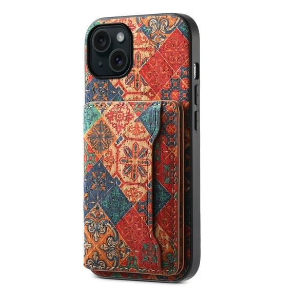 For iPhone 14 Plus Case, PU Leather Designing Flowers Wallet Case for Women Men with RFID Blocking Card Holder Slot Magnetic Closure Shockproof Protective Phone Case Cover,Winter