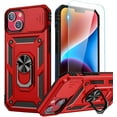 thumbnail image 1 of for iPhone 14 Plus Case with Screen Protector - Slide Camera Cover Phone Case with Ring Stand, Heavy Duty Military Grade Shockproof Rugged Bumper for iPhone 14 Plus Accessories Red, 1 of 7