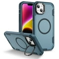 thumbnail image 1 of for iPhone 14 Plus Case with Stand, Compatible with MagSafe, Rugged Shockproof Military-Grade Drop Protection, Built-in Metal Camera Stand, Magnetic Phone Case for iPhone 14 Plus,Royal Blue, 1 of 10