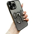 thumbnail image 1 of for iPhone 14 Plus Case Women Cute Bowknot Glitter Rhinestone Bling Plating Luxury Women Girl Phone Case,Shine Diamond Case for iPhone 14 Plus Protective Cover,Clear Gradient Black, 1 of 14
