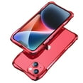 thumbnail image 1 of for iPhone 14 Plus with Lens Protector & Metal Bumper Frame & Carbon Fiber Back Patch Slim/Ultra-Thin Lightweight Minimalist Shockproof Protective Phone Accessories for iPhone 14 Plus, Red, 1 of 12