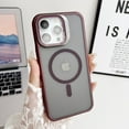 thumbnail image 1 of for iPhone 14 Plus Magnetic Case, Compatible with MagSafe [Built-in Camera Ring Stand] Transparent Classic Kickstand Protective Case for iPhone 14 Plus for Women Men Girl Gift, Winered, 1 of 8
