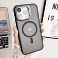 thumbnail image 1 of for iPhone 14 Plus Magnetic Case, Compatible with MagSafe [Built-in Camera Ring Stand] Transparent Classic Kickstand Protective Case for iPhone 14 Plus for Women Men Girl Gift, Navyblue, 1 of 8