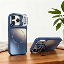 for iPhone 14 Plus Magnetic Case, Rugged Case with Kickstand, Compatible with Mag-Safe, Military-Grade Protection, Built-in Camera Lens Stand Phone Cover for iPhone 14 Plus, Blue