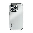 thumbnail image 1 of for iPhone 14 Plus Metal Back Case, Luxury Anti-fingerprint Drop Protective Anti-Scratch Shockproof Thin Fit TPU Frame Phone Case Cover for iPhone 14 Plus, Silver, 1 of 6