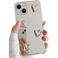 thumbnail image 1 of iPhone 14 Plus Mirror Case Flexible Cute Heart Soft Silicone Clear Makeup Mirror Women Girls Shockproof Protect Cover Case for iPhone 14 Plus, 1 of 17
