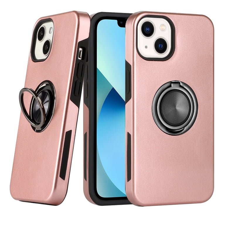 iPhone 14 Plus Phone Case, 100% Fit Dual Layer Durable Kickstand Magnet  Ring Shock Resistant for iPhone 14 Plus Phone Case Rose Gold - Walmart.com