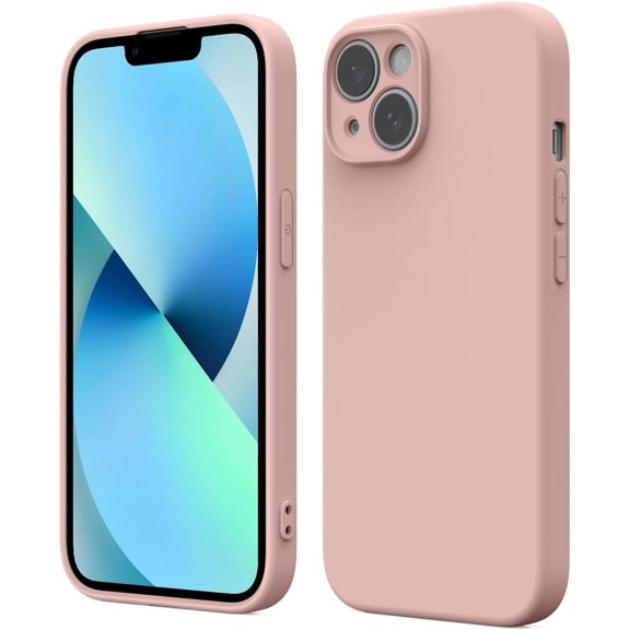 for iPhone 14 Plus Phone case, Advanced Silicone Phone case, Full Body Anti-Shock Protection, wear-Resistant and Anti-Scratch, a Variety of Fashionable Colors - Sand Pink