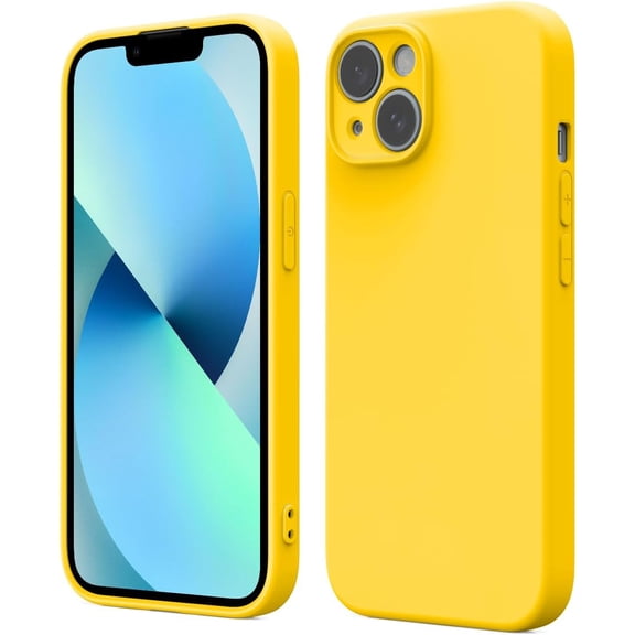 for iPhone 14 Plus Phone case, Advanced Silicone Phone case, Full Body Anti-Shock Protection, wear-Resistant and Anti-Scratch, a Variety of Fashionable Colors - Yellow