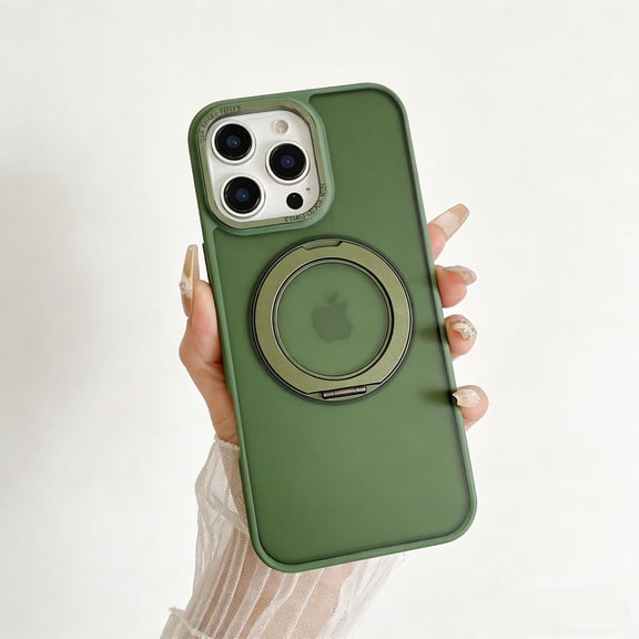 for iPhone 14 Plus Ring Stand Case, Compatible with Mag-Safe, Magnetic Ring Holder, Skin-Friendly Rugged Back TPU Bumper Military Grade Drop Protective Phone Cover for iPhone 14 Plus, Green