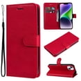 thumbnail image 1 of for iPhone 14 Plus Wallet Case, with Credit Card Holder and Wrist Strap, RFID Blocking PU Leather Flip Magnetic Cell Phone Cover Case for iPhone 14 Plus 6.7 inch, Red, 1 of 9
