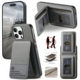 thumbnail image 1 of For iPhone 14 Plus Wallet Phone Case,Twill Pattern Design,With Card Slots,Flip Premium PU Leather Magnetic Closure Kickstand Heavy Duty Protective Shockproof Rugged Phone Case,Gray, 1 of 9