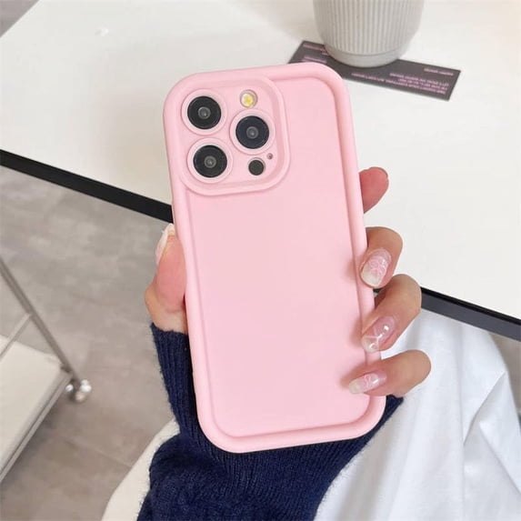 for iPhone 14 Plus case, Raised Edge Design, Double Protection for The Camera, Non-Slip, Shockproof, Dirt-Resistant, a Variety of Colors for Boys, Girls Phone case Trend Single -Light Pink