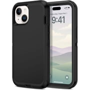 iPhone 14 Plus / iPhone 15 Plus Case Cover Dual Layer Rugged / Heavy Duty / Shockproof 6.7" Black