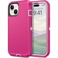 thumbnail image 1 of iPhone 14 Plus / iPhone 15 Plus Case Cover Dual  Layer Rugged / Heavy Duty / Shockproof 6.7" Pink, 1 of 5