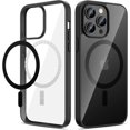 thumbnail image 1 of for iPhone 14 Pro 5G 6.1 Inch Case(Not for iPhone 14 Pro Max), Magnetic Case with Built in Magnets, Clear Slim Resist Scratches Drop Protection Bumper Case for iPhone 14 Pro - Black, 1 of 9