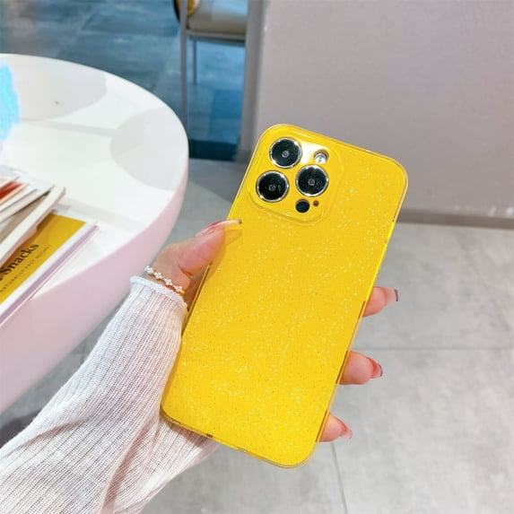 for iPhone 14 Pro 6.1" 2022 Lightweight Case, Flexible TPU Anti-Fingerprint Anti-Scratch Heavy Duty Full Body Protective Case for iPhone 14 Pro Women Men, Yellolw