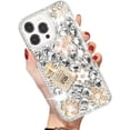 thumbnail image 1 of iPhone 14 Pro Bling Glitter Case,Luxury Bling Diamond Rhinestone Gemstone 3D Perfume Bottle and Flower Gemstone Soft TPU Back Cover Case for Women Girls with iPhone 14 Pro 6.1" 2022, 1 of 10