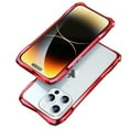 thumbnail image 1 of for iPhone 14 Pro Bumper, Aluminum Metal Frame Shockproof & Carbon Fiber Back Patch & Lens Protector Shock Absorbent Raised Edge Protection for iPhone 14 Pro 6.1 inch - Red, 1 of 12