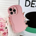 thumbnail image 1 of for iPhone 14 Pro Case 6.1 Inch Curly Wave Frame Phone Case Cute Design Color Aesthetic Phone Case Soft TPU Shockproof Protective Bumper Case Cover for Girls, Pink, 1 of 12
