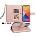 thumbnail image 1 of for iPhone 14 Pro Case, Apple iPhone 14 Pro Wallet Case, iPhone 14 Pro Leather Case, EBIZCITY PU Leather Folio Flip Cover Magnetic Closure TPU Shockproof Protective Case Kickstand Strap -Rose Gold, 1 of 11