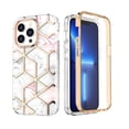 thumbnail image 1 of for iPhone 14 Pro Case Built in Screen Protector Heavy Duty High Impact Hard PC TPU Bumper Full Body Protective Shockproof Anti-Scratch Cover for Apple iPhone 14 Pro 6.1 inch,Pink, 1 of 1