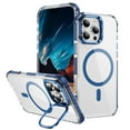 thumbnail image 1 of for iPhone 14 Pro Case Compatible with MagSafe, Military Grade Shockproof Heavy Duty Protective Adjustable Kickstand Ultra Clear Magnetic Phone Case for iPhone 14 Pro, Blue, 1 of 8