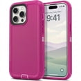 thumbnail image 1 of iPhone 14 Pro Case Cover Dual Layer Rugged / Heavy Duty / Shockproof 6.1" Pink, 1 of 5