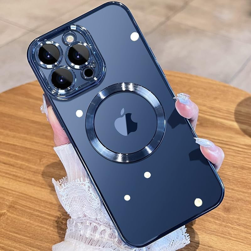 Blue Titanium for iPhone 15 Pro Case with Full Camera Protection