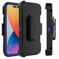 thumbnail image 1 of for iPhone 14 Pro Case, Heavy Duty Rugged Defender Case with [Belt Clip Holster] [Kickstand][Built-in Screen Protector], Shockproof Full Body Protection Kickstand Cover, Blue, 1 of 8