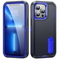 thumbnail image 1 of for iPhone 14 Pro Case Kickstand Durable 3-Layer Military Grade Protective Cover Hybrid Silicone Heavy Duty Rugged Shockproof Screen Lip Raised Protection for iPhone 14 Pro Case,
Darkblue+Royalblue, 1 of 8