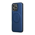 thumbnail image 1 of for iPhone 14 Pro Case Magnetic Bracket, Built-in Invisible Kickstand [Compatible with Magsafe] Wireless Charging PU Leather Rugged Protection for iPhone 14 Pro Phone Cases, Blue, 1 of 8