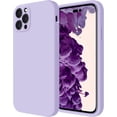 thumbnail image 1 of for iPhone 14 Pro Case, Silicone Upgraded [Camera Protection] Phone Case with [2 Screen Protectors], Soft Anti-Scratch Microfiber Lining Inside, 6.1 inch, Clove Purple, 1 of 11
