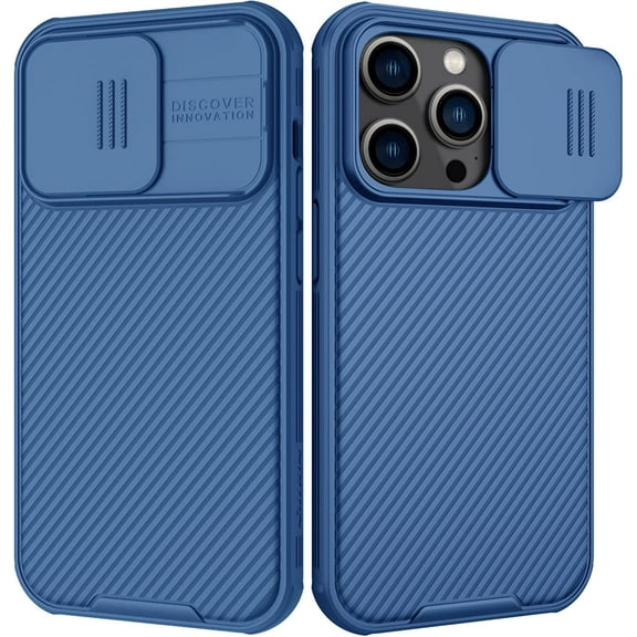 for iPhone 14 Pro Case, Slide Camera Cover Case for iPhone 14 Pro [Anti-Scratch Hard PC and TPU] Slim Shockproof Protective Phone Case for iPhone 14 Pro 6.1'' Blue