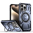 thumbnail image 1 of for iPhone 14 Pro Case with Stand [MagSafe Compatible] [Military-Grade Protection] Full-Body Rugged Shockproof Heavy Duty Cover with Built-in Ring Holder Kickstand for iPhone 14 Pro, Purple, 1 of 7
