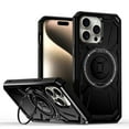 thumbnail image 1 of for iPhone 14 Pro Case with Stand [MagSafe Compatible] [Military-Grade Protection] Full-Body Rugged Shockproof Heavy Duty Cover with Built-in Ring Holder Kickstand for iPhone 14 Pro, Black, 1 of 7