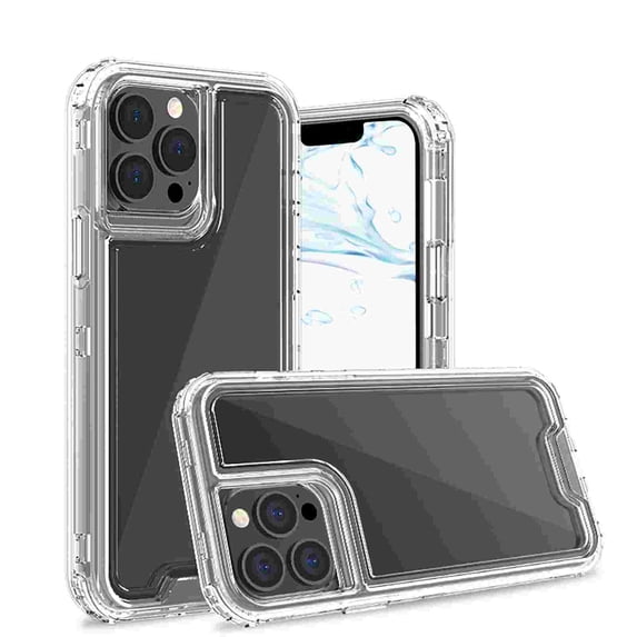 for iPhone 14 Pro Case, Support Wireless Charging, Crystal Clear Case Protective Shockproof Bumpers, Not Yellowing Slim Cover for Men Women Hybrid 2 in 1 Military Drop Protection Case,Clear
